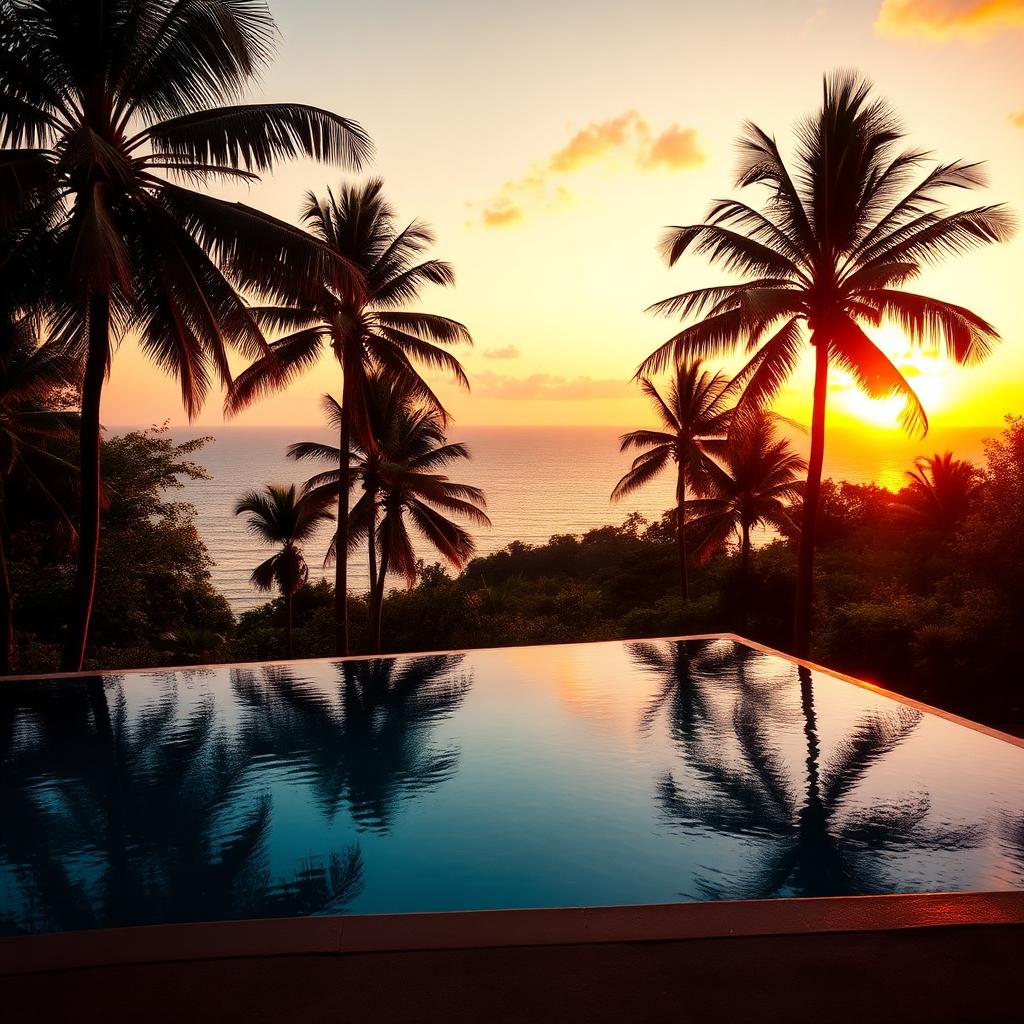 Boutique jungle hotel with infinity pool