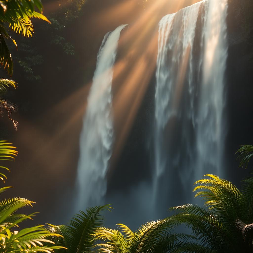 Costa Rican jungle waterfall